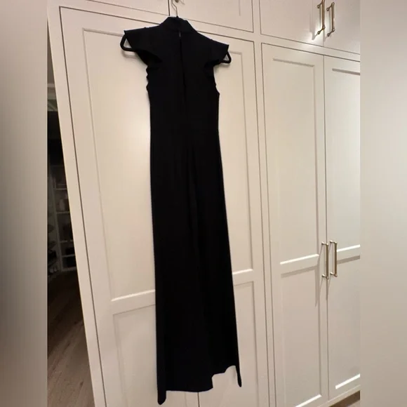 Amanda Uprichard Davina Black Ruffle Sleeve Jumpsuit XS - Picture 4 of 13